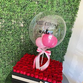 BOX 100 ROSAS BALLOONS S/599.00